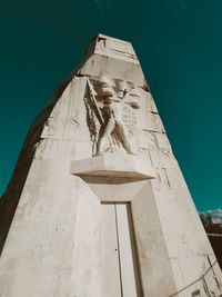 Low angle view of building against clear sky