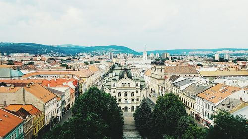 High angle view of cityscape