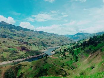 Scenic view of landscape against sky