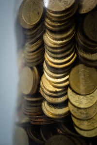 Close-up of coins