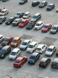 High angle view of traffic on road