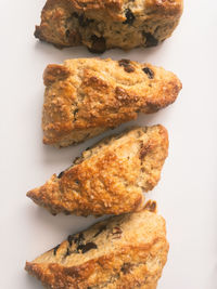 High angle view of bread in plate