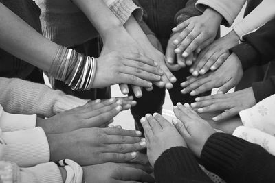 Togetherness symbolized by hands 
