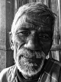 Close-up portrait of senior man