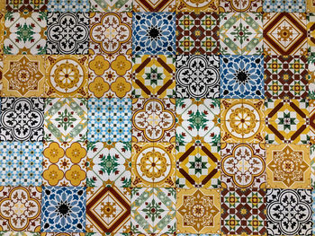 Full frame shot of tiled floor