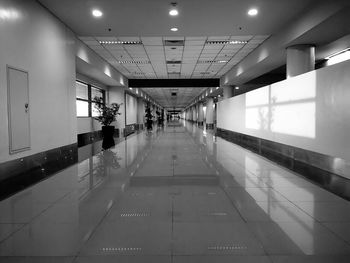 Empty corridor of building