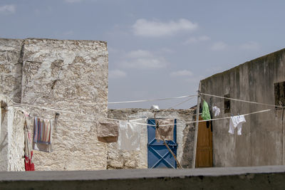 Low angle view of building against sky