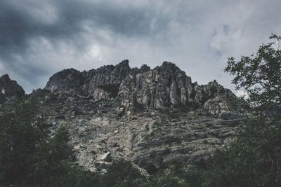 Scenic view of rocky mountains