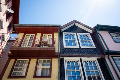 Low angle view of modern building against clear sky