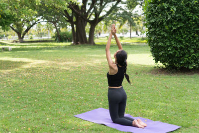 Woman in park