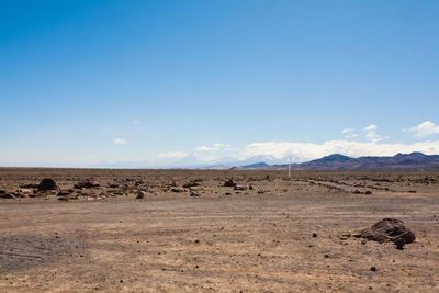 Scenic view of desert against sky