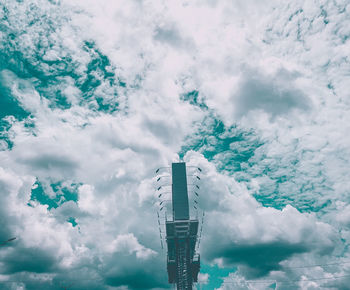 Low angle view of modern building against sky