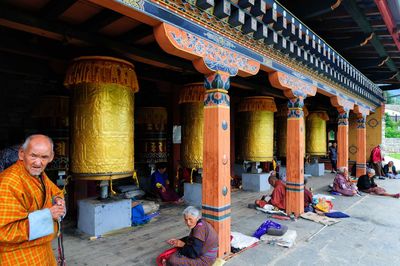 People in temple