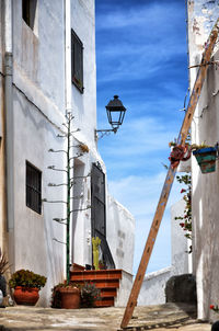 Low angle view of buildings against sky