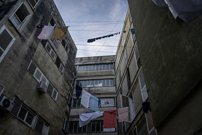 Low angle view of buildings in city