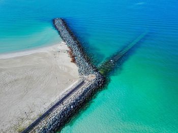 High angle view of sea water