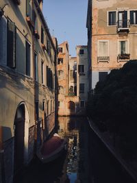 Canal amidst buildings in city