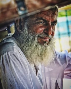 Close-up portrait of man