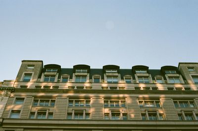 Low angle view of building against clear sky