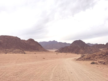 Scenic view of desert against sky