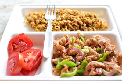 Close-up of food in plate