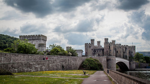 View of historic building against cloudy sky