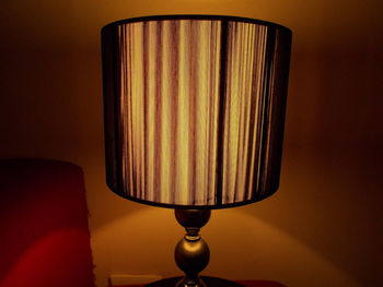 Close-up of illuminated electric lamp