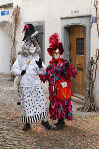 Basel, switzerland - february 20st 24. carnival couple posing