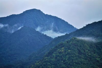 Low angle view of mountains against sky