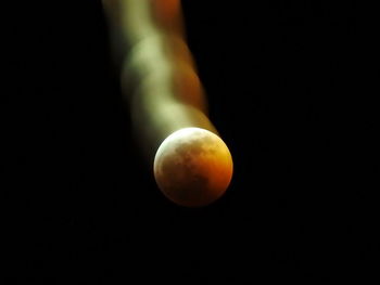 Close-up of moon against black background