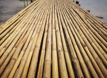 Close-up of bamboo roof