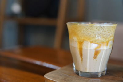 Close-up of coffee on table