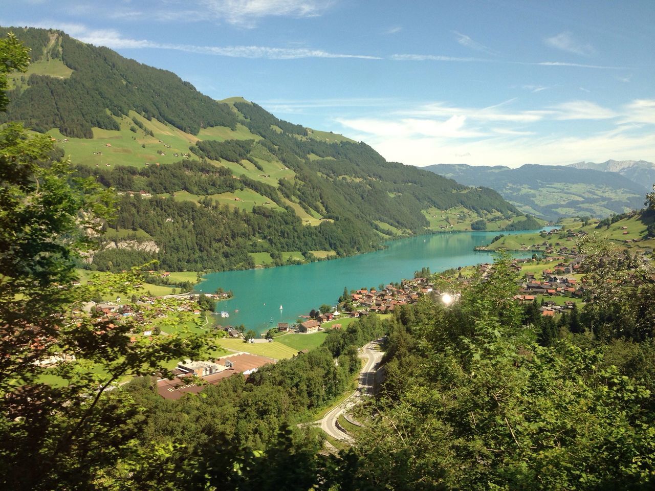 mountain, water, tree, scenics, tranquil scene, sea, mountain range, sky, tranquility, beauty in nature, high angle view, nature, landscape, blue, lake, coastline, river, idyllic, hill, cloud