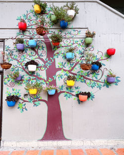 High angle view of christmas decorations on table