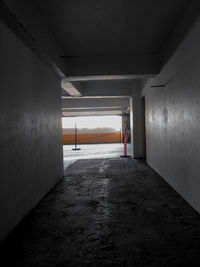 Empty corridor of building