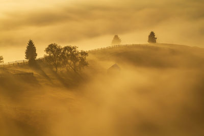 Scenic view of mountain against sky