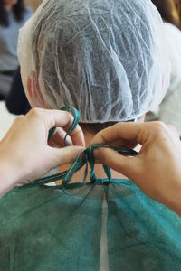 Close-up of woman working