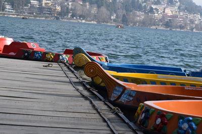 View of pier in sea