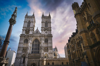 Low angle view of historical building against sky