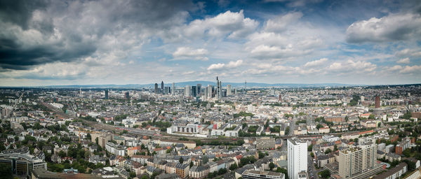 High angle shot of cityscape