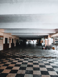 Empty corridor of building