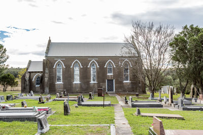 View of cemetery against sky