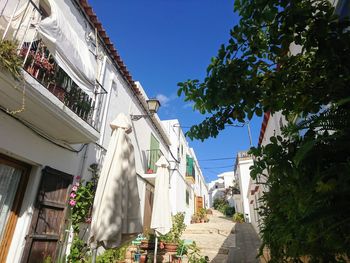 Low angle view of buildings against sky