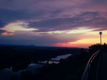 Scenic view of landscape against cloudy sky