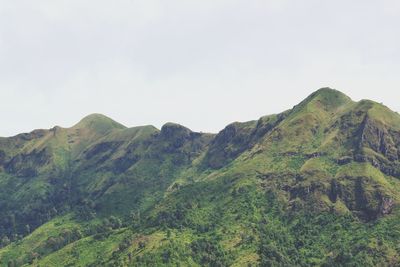 Scenic view of mountains against clear sky