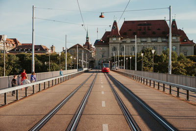 Railroad tracks against sky