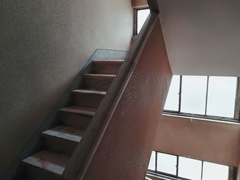 Low angle view of staircase in building