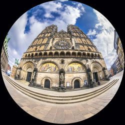 Low angle view of building against sky