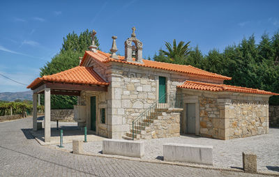 Exterior of temple against sky