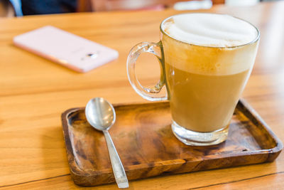 Close-up of drink on table